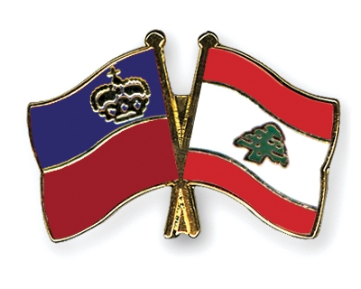 Fahnen Pins Liechtenstein Libanon