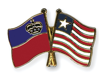 Fahnen Pins Liechtenstein Liberia