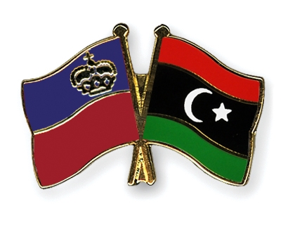 Fahnen Pins Liechtenstein Libyen
