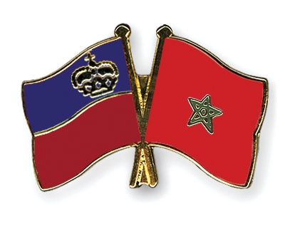 Fahnen Pins Liechtenstein Marokko