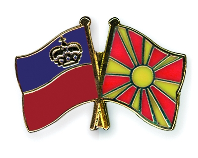 Fahnen Pins Liechtenstein Mazedonien