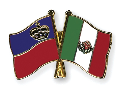 Fahnen Pins Liechtenstein Mexiko