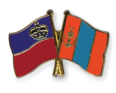 Fahnen Pins Liechtenstein Mongolei