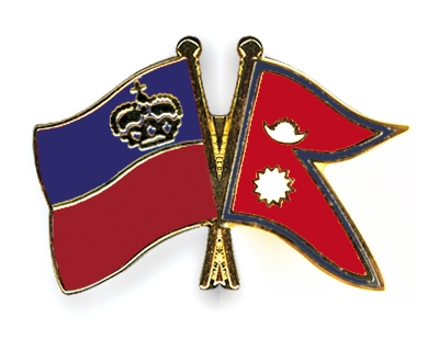 Fahnen Pins Liechtenstein Nepal