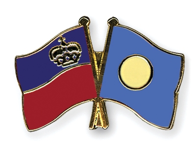 Fahnen Pins Liechtenstein Palau