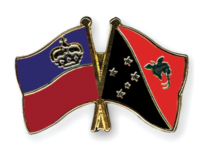 Fahnen Pins Liechtenstein Papua-Neuguinea