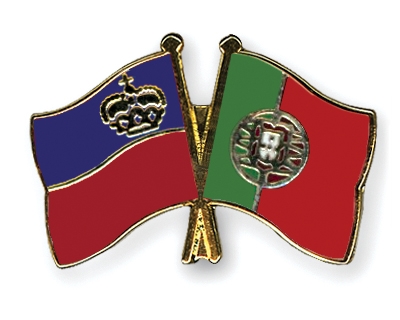 Fahnen Pins Liechtenstein Portugal