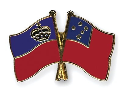 Fahnen Pins Liechtenstein Samoa