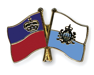 Fahnen Pins Liechtenstein San-Marino