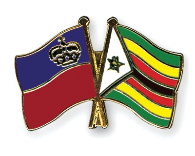 Fahnen Pins Liechtenstein Simbabwe