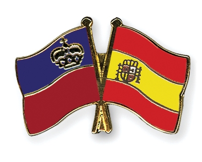 Fahnen Pins Liechtenstein Spanien