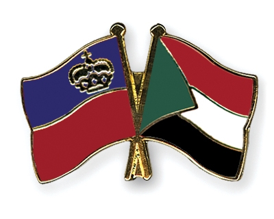 Fahnen Pins Liechtenstein Sudan