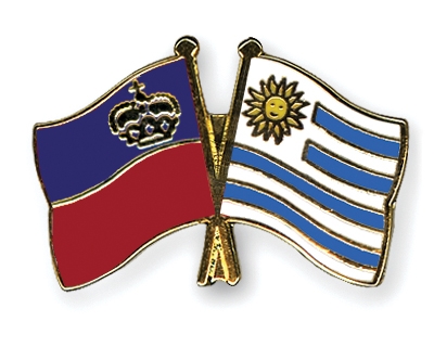 Fahnen Pins Liechtenstein Uruguay