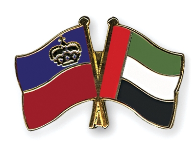 Fahnen Pins Liechtenstein Ver-Arab-Emirate