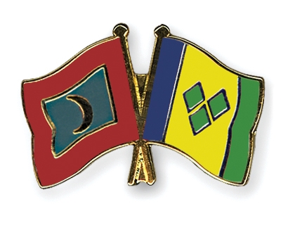 Fahnen Pins Malediven St-Vincent-und-die-Grenadinen