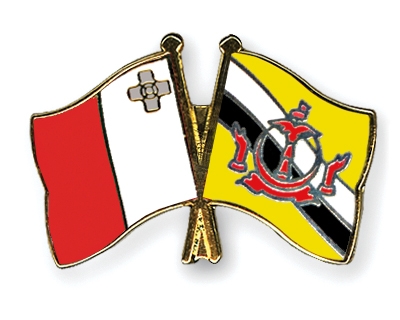 Fahnen Pins Malta Brunei-Darussalam