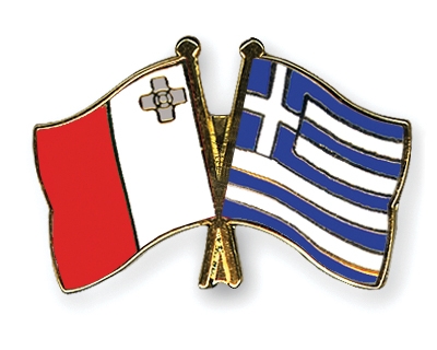 Fahnen Pins Malta Griechenland