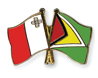 Fahnen Pins Malta Guyana