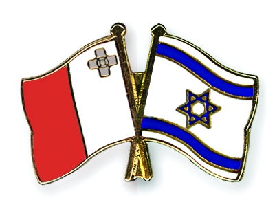 Fahnen Pins Malta Israel