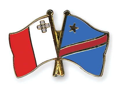 Fahnen Pins Malta Kongo-Demokratische-Republik