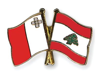 Fahnen Pins Malta Libanon