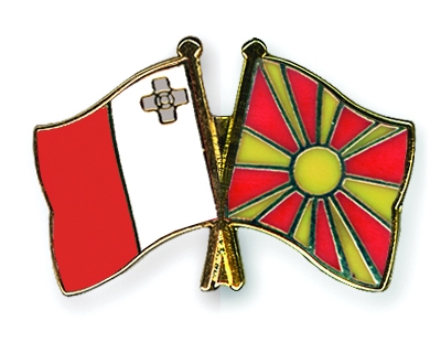 Fahnen Pins Malta Mazedonien