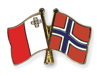 Fahnen Pins Malta Norwegen