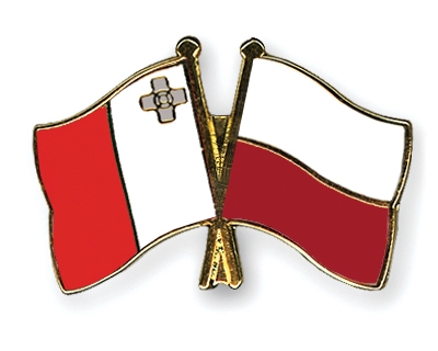Fahnen Pins Malta Polen