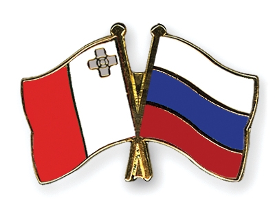 Fahnen Pins Malta Russland