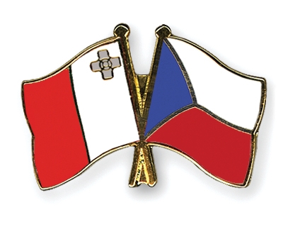 Fahnen Pins Malta Tschechische-Republik
