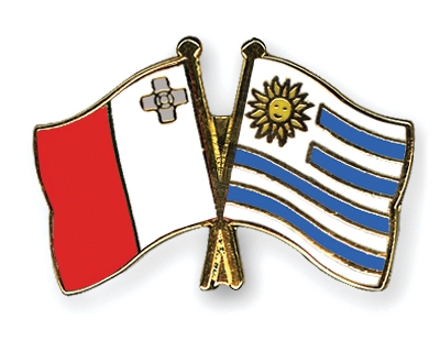 Fahnen Pins Malta Uruguay