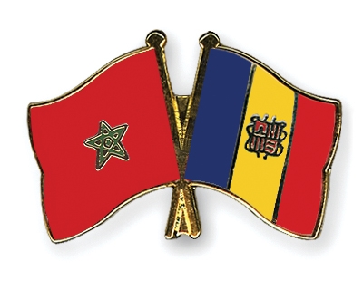 Fahnen Pins Marokko Andorra