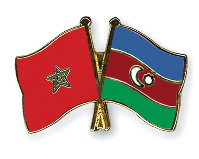 Fahnen Pins Marokko Aserbaidschan