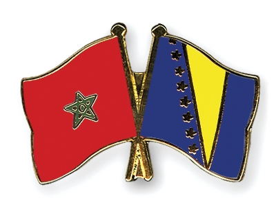 Fahnen Pins Marokko Bosnien-und-Herzegowina