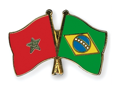 Fahnen Pins Marokko Brasilien