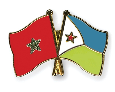 Fahnen Pins Marokko Dschibuti