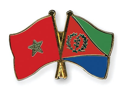 Fahnen Pins Marokko Eritrea