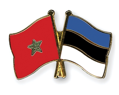 Fahnen Pins Marokko Estland