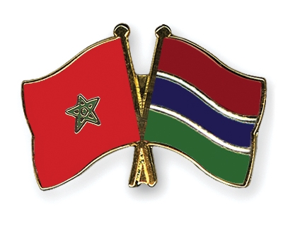 Fahnen Pins Marokko Gambia