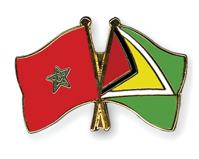 Fahnen Pins Marokko Guyana