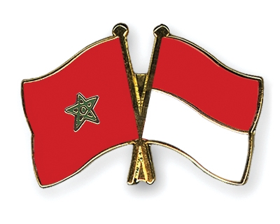 Fahnen Pins Marokko Indonesien