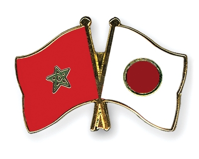 Fahnen Pins Marokko Japan