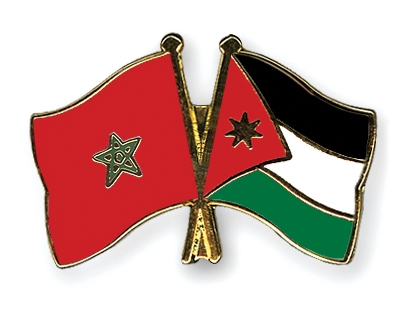 Fahnen Pins Marokko Jordanien