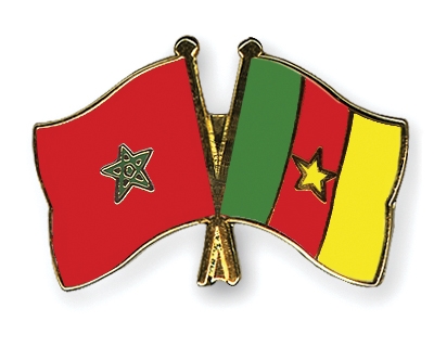 Fahnen Pins Marokko Kamerun
