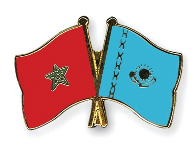 Fahnen Pins Marokko Kasachstan