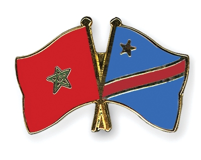 Fahnen Pins Marokko Kongo-Demokratische-Republik