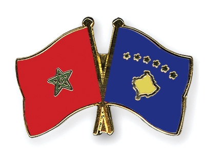 Fahnen Pins Marokko Kosovo
