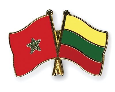 Fahnen Pins Marokko Litauen