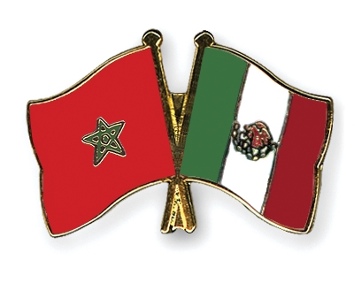 Fahnen Pins Marokko Mexiko