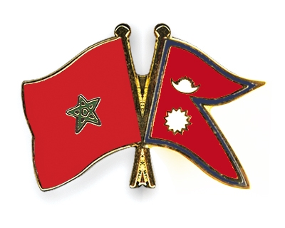 Fahnen Pins Marokko Nepal